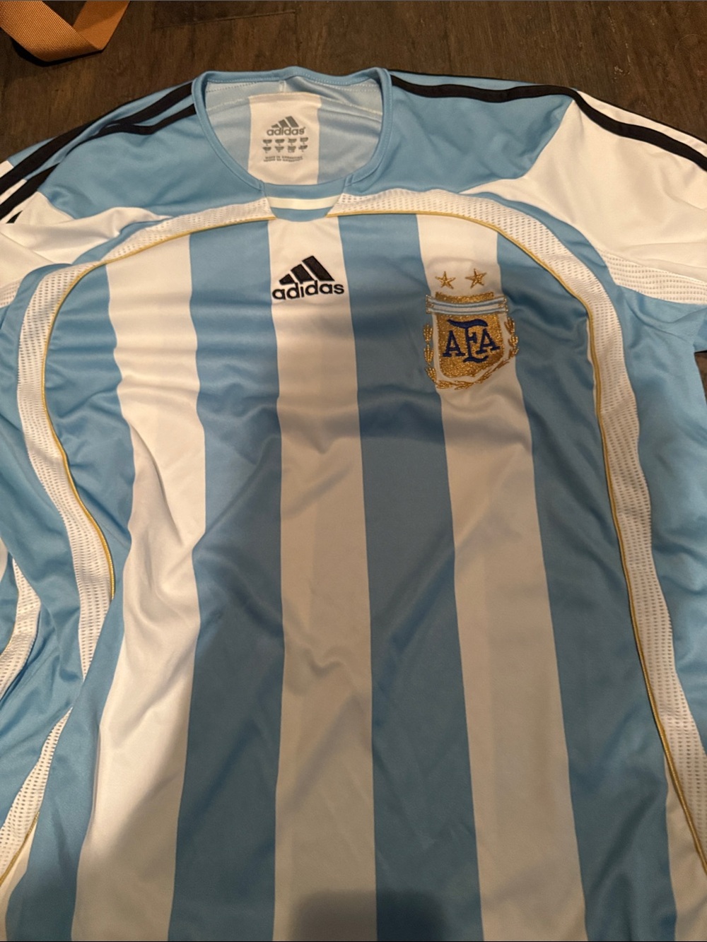 adidas Argentina Stripe Jersey - Light Blue & White, from 2006 World Cup era